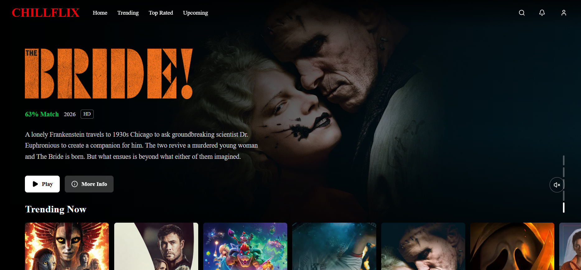 Movie Website preview